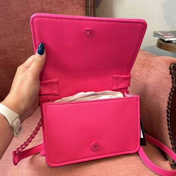 Nanette Lepore Hot Pink Bow Top Crossbody Bag, NWT - Picture 7 of 9
